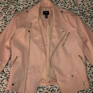 Forever 21 Men’s pink Faux leather jacket.